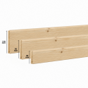 Pack promotionnel de 5 plinthes sapin massif bord rond 2050 x 110 x 9 mm - PEFC 70%.