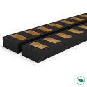 Lot de 2 Profilés séparateurs sol et plafond droit 90° chêne lave 1000 x 65 x 28 mm