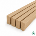 Lot de 4 Tasseaux séparateurs MDF chêne naturel 2700 x 50 x 28 mm