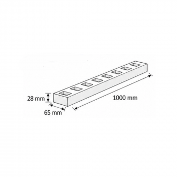 Lot de 2 Profilés séparateurs sol et plafond droit 90° chêne naturel 1000 x 65 x 28mm
