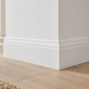 lot de 5 plinthes française MDF revêtu blanc satiné 2400 x 120 x 14 mm - PEFC 70%