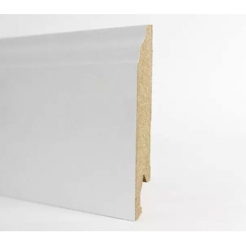 lot de 5 plinthes française MDF revêtu blanc satiné 2400 x 75 x 14 mm - PEFC 70%
