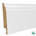 lot de 5 plinthes française MDF revêtu blanc satiné 2400 x 75 x 14 mm - PEFC 70%