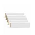 Pack promotionnel de 5 plinthes MDF revetu blanc bord arrondi 2000 x 95 x 9 mm - PEFC 70%.