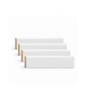 Pack de 4 plinthes bord arrondi MDF revêtues blanc 2200 x 68 x 12 mm PEFC 70%