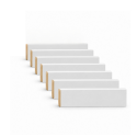 Pack de 7 plinthes bord arrondi MDF revêtues blanc 2200 x 120 x 12 mm PEFC 70%