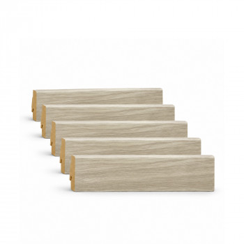 Pack 5 Plinthes décoratives 5236 chêne greenland 2400 x 70 x 19 mm.