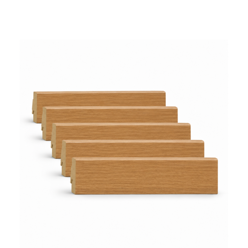 Pack 5 Plinthes décoratives 5985 chêne sherwood 2400 x 70 x 19 mm.