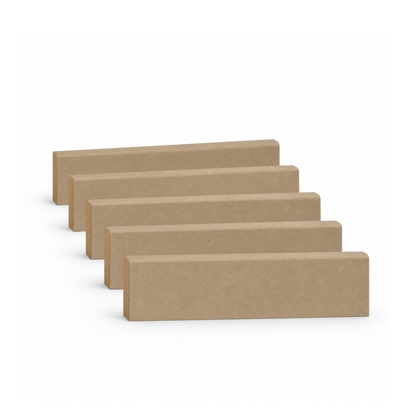Pack promotionnel de 5 plinthes MDF brut 2000 x 57 x 9 mm - PEFC 70%.