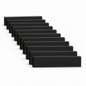 Pack de 10 plinthes bord arrondi MDF Revêtues noir brillant 2500 x 60 x 15 mm PEFC 70%