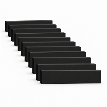 Pack de 10 plinthes bord arrondi MDF Revêtues noir brillant 2500 x 60 x 15 mm PEFC 70%