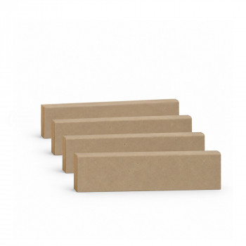Pack de 4 plinthes bord arrondi MDF brut 2200 x 70 x 12 mm PEFC 70%
