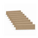 Pack de 8 plinthes bord arrondi MDF brut 2200 x 80 x 14 mm PEFC 70%