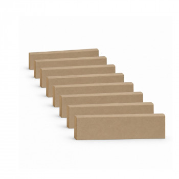 Pack de 8 plinthes bord arrondi MDF brut 2200 x 80 x 14 mm PEFC 70%