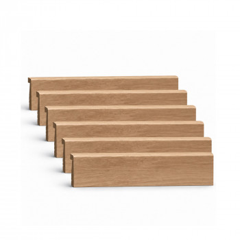 Lot de 6 surplinthes MDF revêtues Pepper OAK 2400 x 130 x 16 mm PEFC 70%