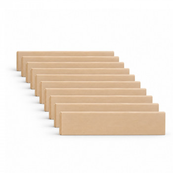 Pack de 10 plinthes ayous bord arrondi 2400 x 67 x 9 mm PEFC 70%