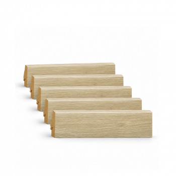 Pack 5 Plinthes décoratives K269 eggshell oak 2400 x 70 x 19 mm.
