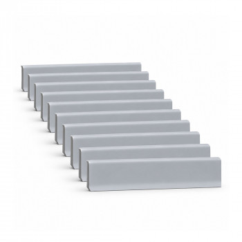 lot de 10 Plinthes Alu gris 2500 x 60 x 15 mm