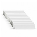 Lot de 10 Plinthes PVC blanc 2500 x 60 x 15 mm
