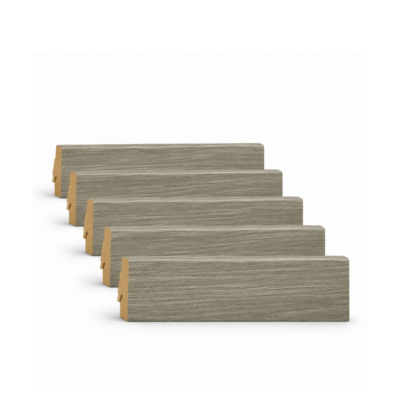 Pack 5 Plinthes décoratives 5536 marronnier 2400 x 70 x 19 mm.
