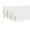 Plinthes MDF revêtues blanc bord carré 50 × 16 mm – 2200 mm – lot de 4 (8,8 m)