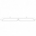 Plinthe MDF prépeinte blanc 2400 x 70 x 10 mm.