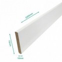 Plinthe MDF prépeinte blanc 2400 x 70 x 10 mm.