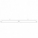 Plinthe MDF prépeinte blanc 2400 x 100 x 10 mm.