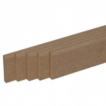 Pack promotionnel de 5 plinthes MDF brut 2000 x 68 x 9 mm - PEFC 70%.
