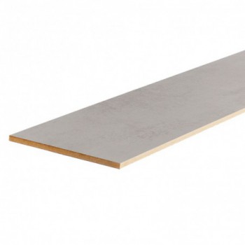 Lot de 3 contremarches rénovation d'escalier stratifié light grey 1300 x 200 x 8 mm