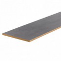 Lot de 3 contremarches rénovation d'escalier stratifié dark grey 1300 x 200 x 8 mm