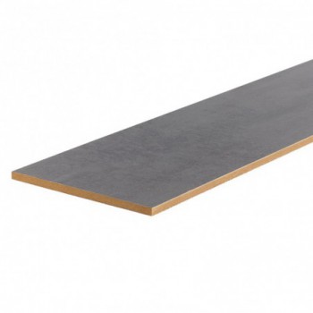 Lot de 3 contremarches rénovation d'escalier stratifié dark grey 1300 x 200 x 8 mm