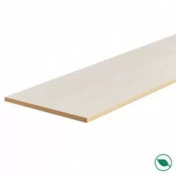 Lot de 3 contremarches rénovation d'escalier stratifié blanc 1300 x 200 x 8 mm