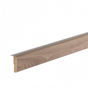 Profilé de transition rénovation d'escalier stratifié chêne gris 1300 x 56 x 12 mm