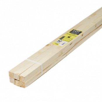Lot de 6 tasseaux sapin rabotés 2400 x 21 x 21 mm - FSC 100%