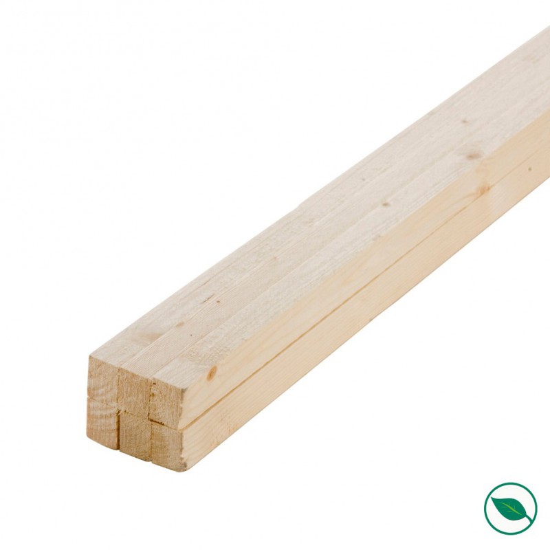 Lot de 6 tasseaux sapin brut 2000 x 50 x 32 mm - FSC Mixte 70%
