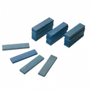 Blister de 25 calles en bois de 5mm BLEU.