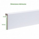 Lot de 5 surplinthes MDF revêtues blanc 2400 x 110 x 19 mm PEFC 70%