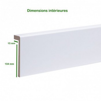 Lot de 5 surplinthes MDF revêtues blanc 2400 x 110 x 19 mm PEFC 70%