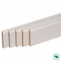 Pack promotionnel de 5 plinthes MDF revetu blanc bord arrondi 2000 x 68 x 9 mm - PEFC 70% .