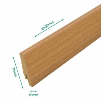 Pack 5 Plinthes décoratives 5985 chêne sherwood 2400 x 70 x 19 mm.