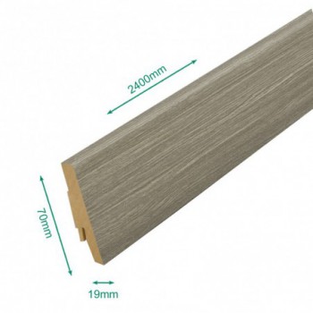 Pack 5 Plinthes décoratives 5536 marronnier 2400 x 70 x 19 mm.
