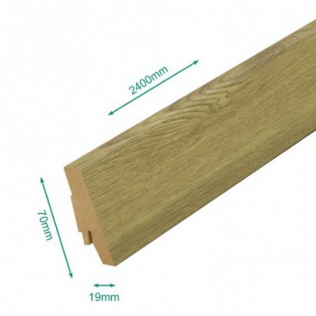 Pack 5 Plinthes décoratives 5537 marronnier fauve 2400 x 70 x 19 mm.