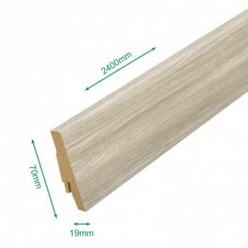 Pack 5 Plinthes décoratives 5236 chêne greenland 2400 x 70 x 19 mm.