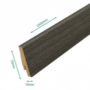 Pack 5 Plinthes décoratives 8096 chêne san diego 2400 x 70 x 19 mm.