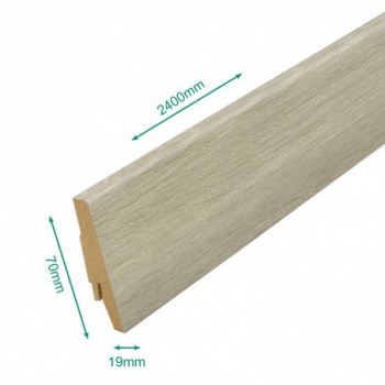 Pack 5 Plinthes décoratives 5543 chêne colorado 2400 x 70 x 19 mm.
