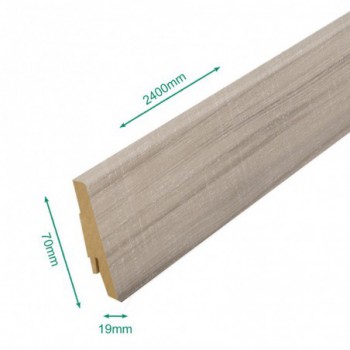 Pack 5 Plinthes décoratives 8222 chêne rude 2400 x 70 x 19 mm.
