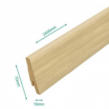 Pack 5 Plinthes décoratives 5945 chêne baronial 2400 x 70 x 19 mm.