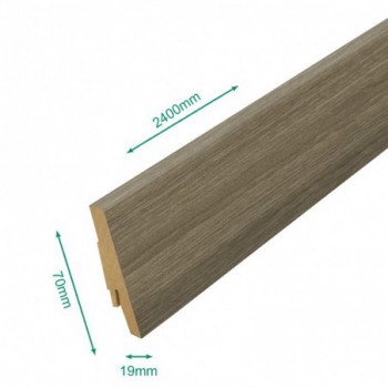 Pack 5 Plinthes décoratives 5947 historic oak 2400 x 70 x 19 mm.