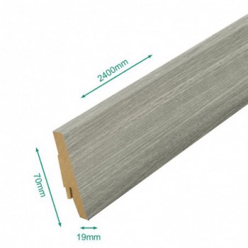 Pack 5 Plinthes décoratives K064 elemental oak 2400 x 70 x 19 mm.
